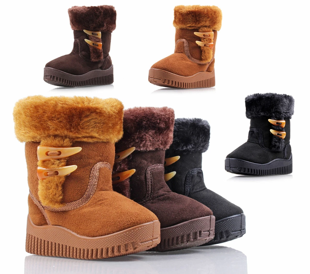 3 Color Cute Unisex Zipper Faux Fur Boys Toddlers Kids Girls