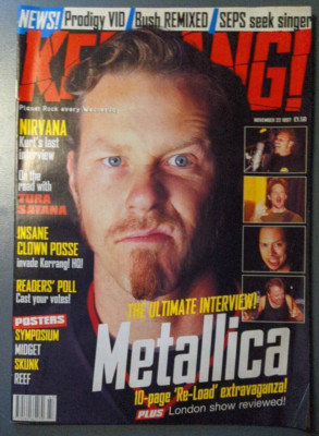 KERRANG! No 675 - Nov/97 - Metallica Nirvana The Prodigy Bush Sepultura Reef