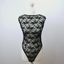 Urban Outfitters - Sheer Lace Bodysuit - Black - Size Medium