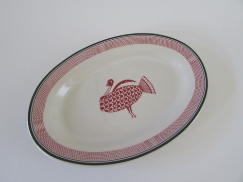 Mimbreño Turkey Maroon 8 1/4" Oval Plate - Picture 3 of 5