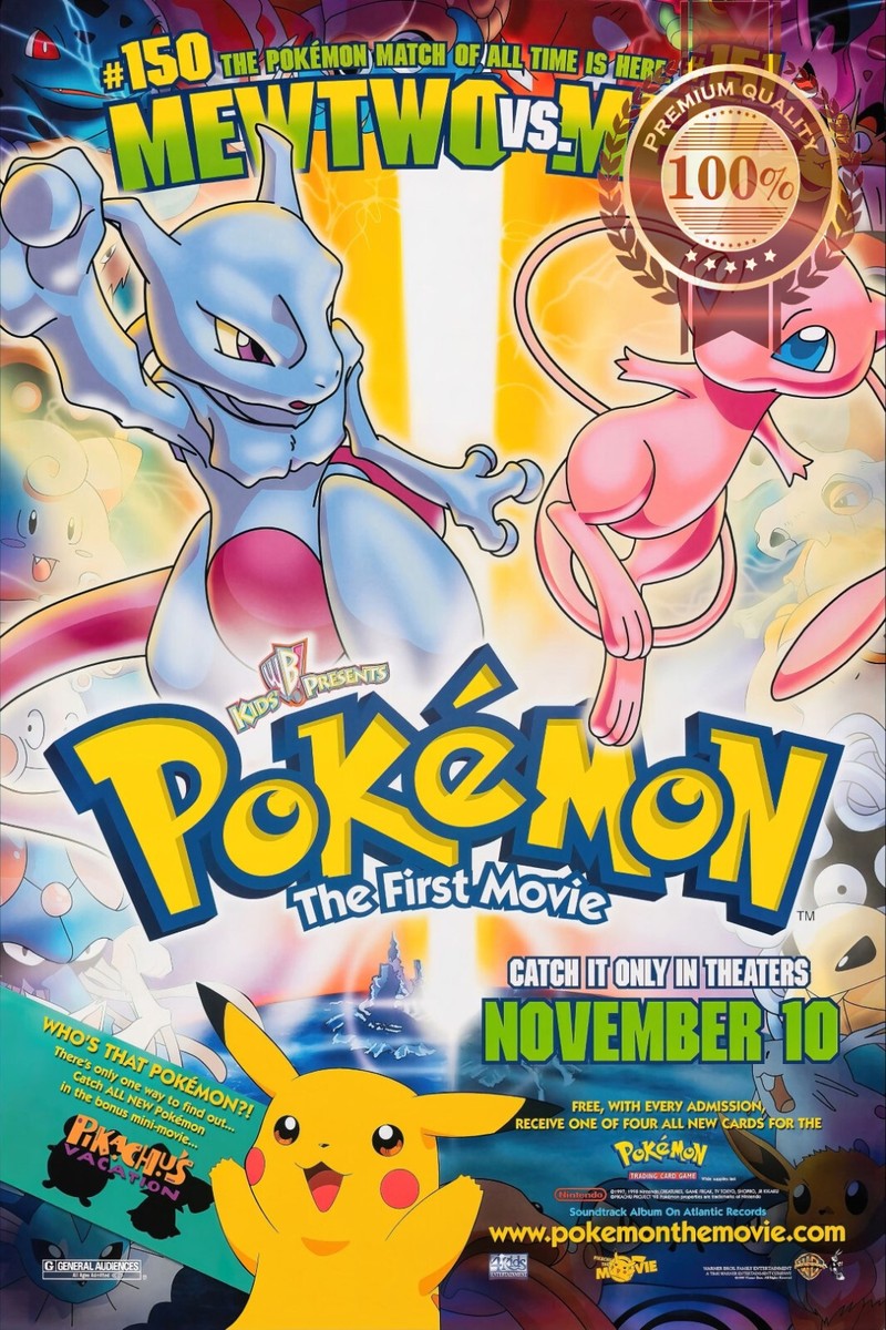 POKEMON THE FIRST MOVIE 1999 90s CINEMA MOVIE ART ANIME PRINT