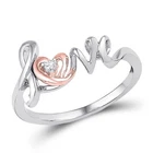 0.10CT Round Simulated Diamond Valentine Special Ring 14K Two Tone Gold Plated