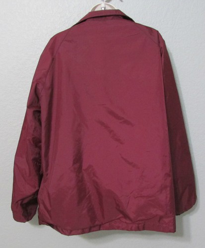 Men's Vintage J. Blair Windbreaker Coaches Jacket Burgundy Sz L/Large - Picture 7 of 10