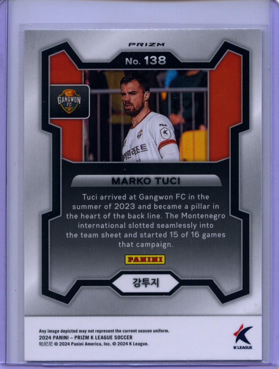 2024 Prizm K-League Soccer Marko Tuci White Tiger Prizm #138 | eBay UK