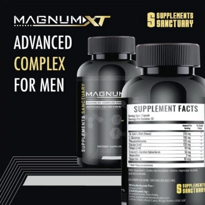 Magnum XT 1 months supply Advanced complex for men Supplements Sanctuary