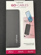 myCharge HubMax 8000mAh Portable Charger - Black **NEW**