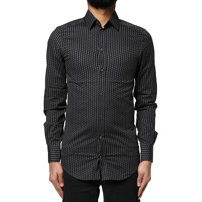 mens xs black dress shirt Milani Men's Slim Fit Shirt With Convertible Cuff XS Black at Amazon Men's Clothing store