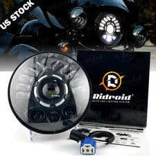 Faro LED de 7 pulgadas de haz alto bajo DRL luz de giro para Harley Davidson Street Glide