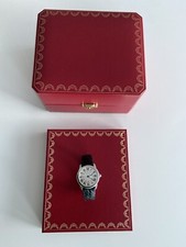 Cartier Ronde Solo Women’s 29mm Stainless Steel Black Crocodile Leather Watch 10