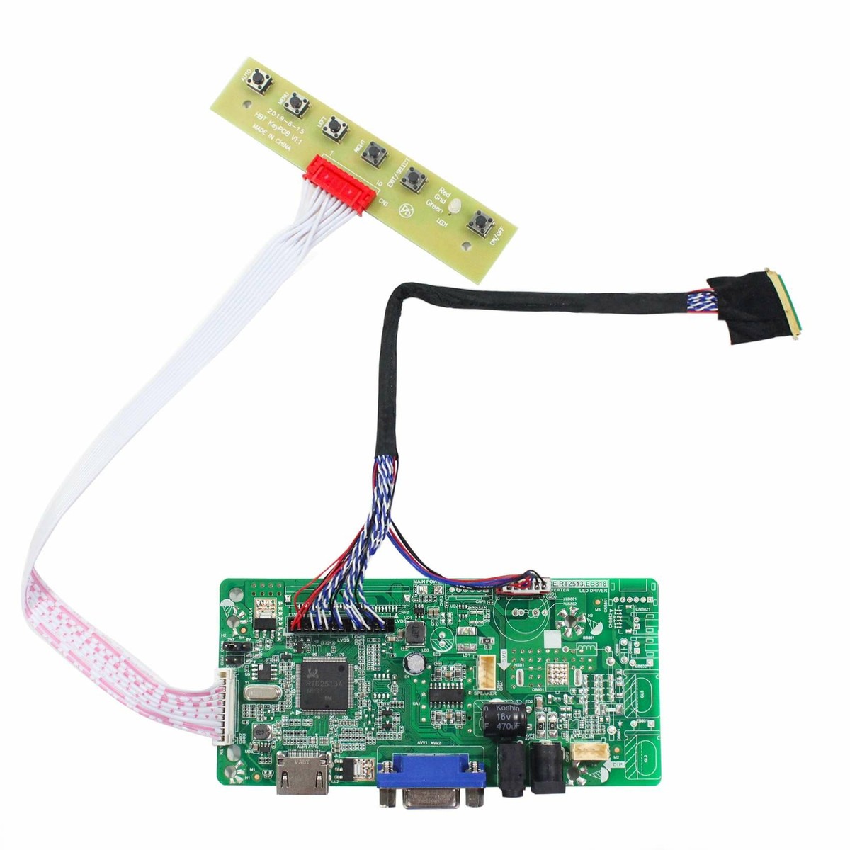 VSDISPLAY Type-C & HDMI LCD Controller Board voor 15.6 4K eDP-schermen VSDISPLAY Type-C & HDMI LCD Controller Board voor 15.6 4K eDP-schermen