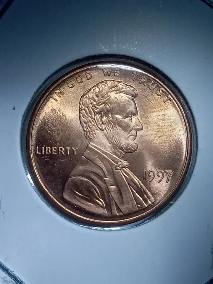 1997 Lincoln Cent Doubled Ear!! Very Nice With Amazing Reverse Errors!! - Image 4 of 4