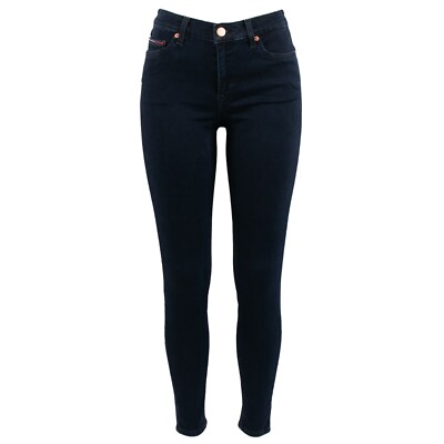 TOMMY JEANS Damen Jeans Nora Mid Rise Skinny Dunkelblau / W31 (W29) L32 / Hose