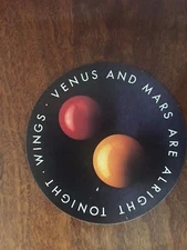 WINGS STICKER 'VENUS AND MARS ARE ALRIGHT TONIGHT'GENIUNE STICKER FROM ALBUM