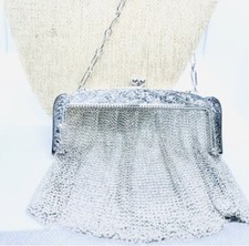 Cottle  C0. Antique Sterling Silver 1900  s Mesh Purse
