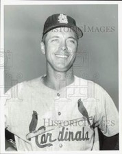 Press Photo Carl Warwick, Outfielder, St. Louis Cardinals Baseball Team