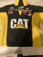 Nascar Chase Authentics Mens Jeff Burton Caterpillar Racing Hoodie size Lg