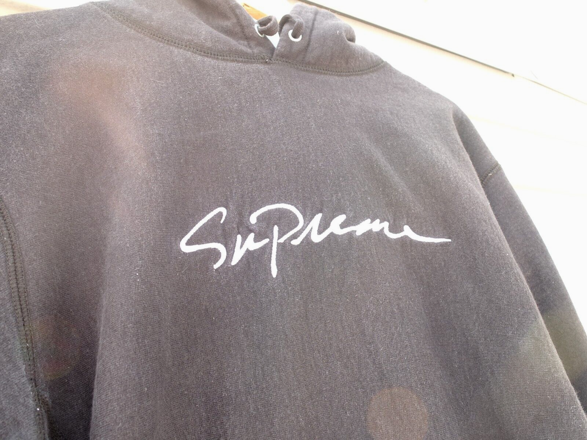Supreme FW18 Classic Script Hooded Sweatshirt Size Large