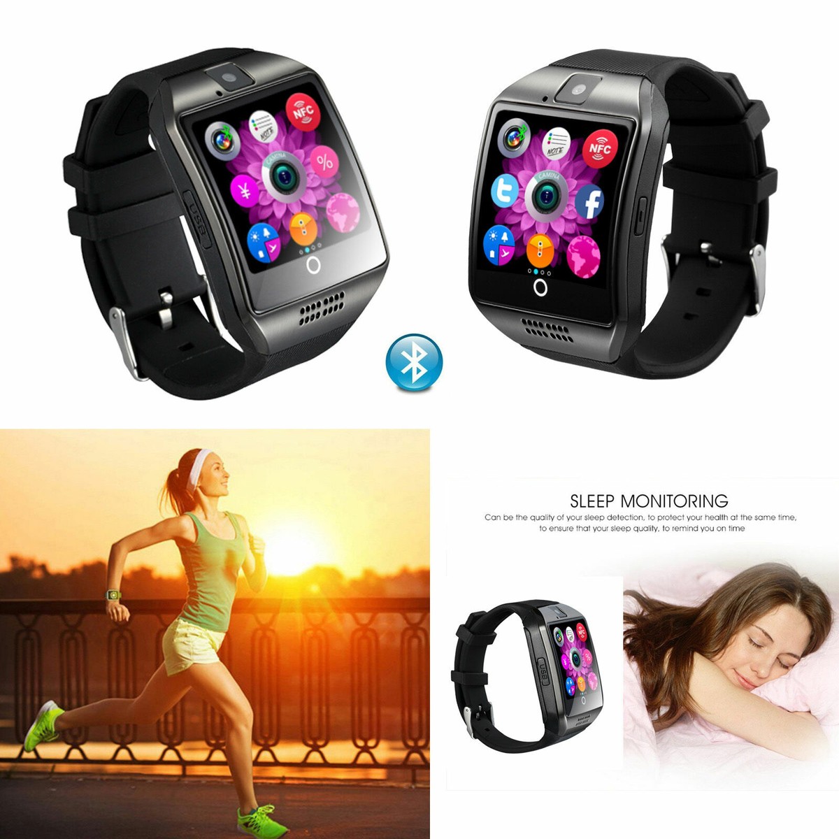 Sport Smart Watch Women Men Smartwatch Bluetooth Wristband for