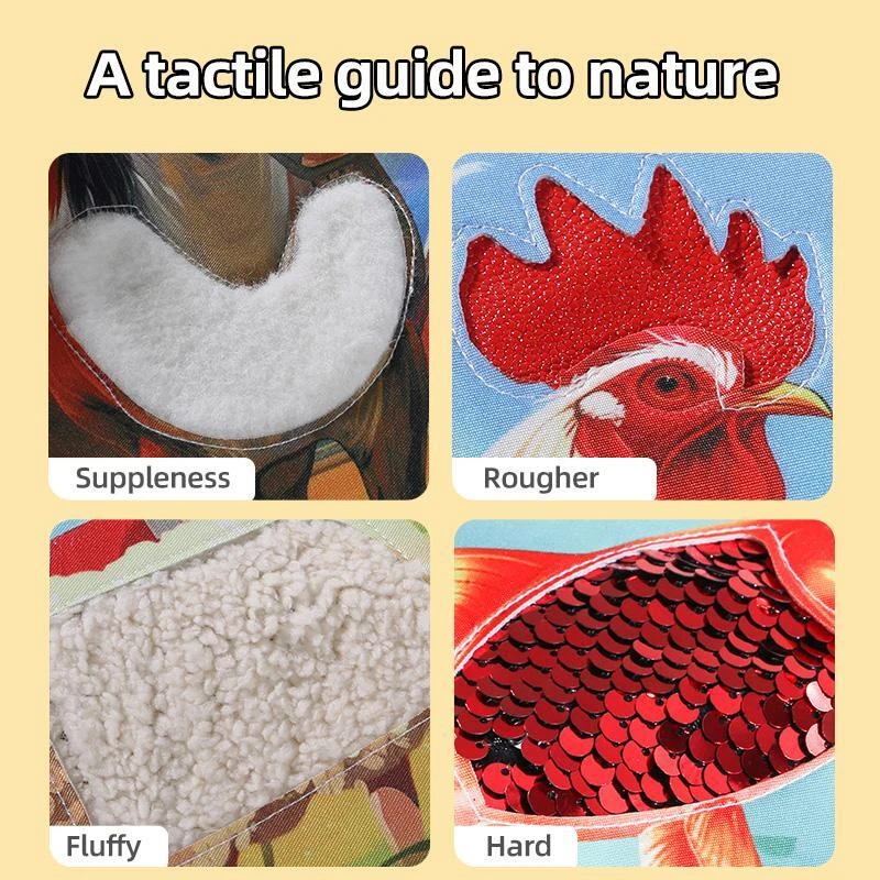 Libros ilustrados cognitivos 3D para niños animales de granja tocar y aprender educación temprana Foto 4 de 4