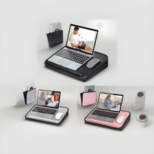 Portable Laptop Lap Desk w/ Cushion Pillow  Storage Fits Up to 16.2" Tablet PC