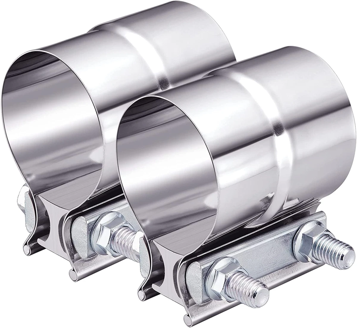 EVIL ENERGY 2.5 Inch Exhaust Clamp Lap Joint Band Clamp Stainless
