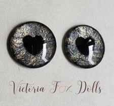 Blythe Doll Metallic Eyechips Heart Eye Chips 14mm Custom Furby Ooak Blythe BJD