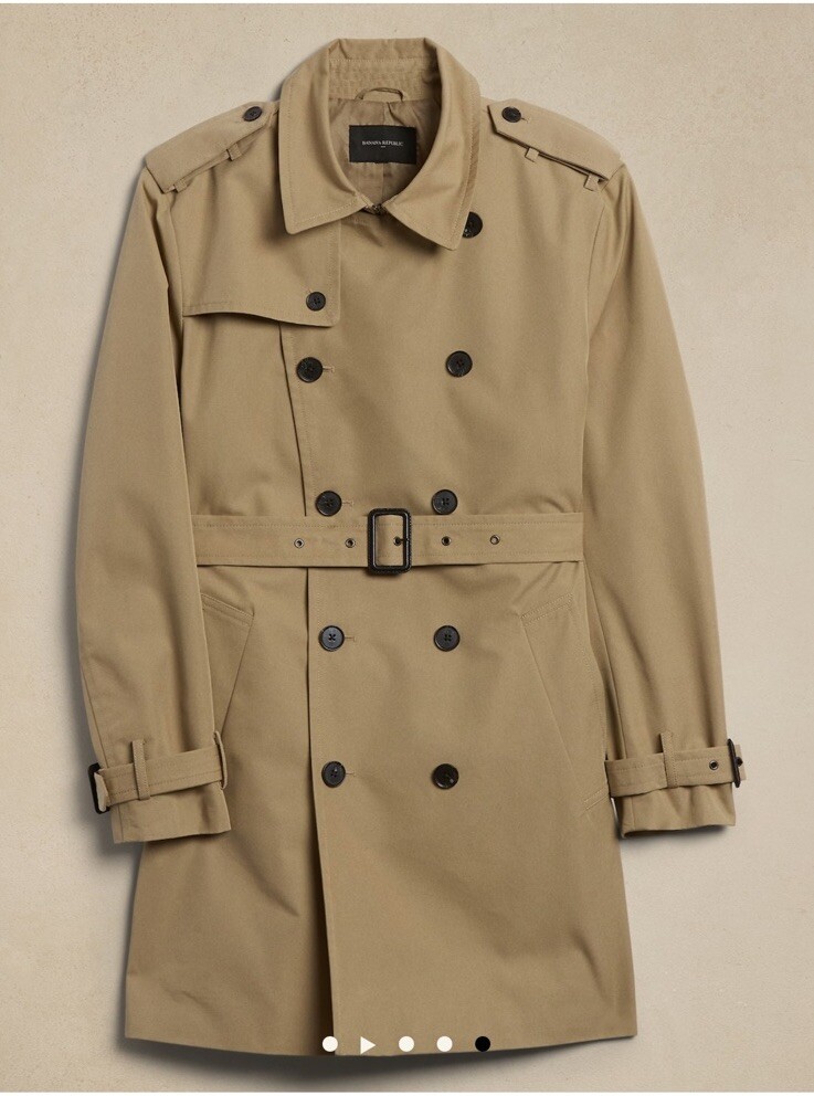 ジャケット・アウター BANANA REPUBLIC Asymmetrical Trench Coat Banana Republic NWOT Defaced Water Resistant Men's Trench