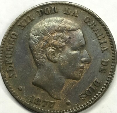 ゲスト('10スペイン) 1877 Spain Espana 10 Diez Centimos | eBay