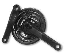 GUARNITURA CORONA TRIPLA 24/34/42 DENTI BICI PEDIVELLA ATTACCO PERNO QUADRO MTB