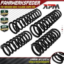 4x Fahrwerksfeder Vorne Hinten für Mercedes-Benz S-Klasse Coupe C140 SEC/CL 420