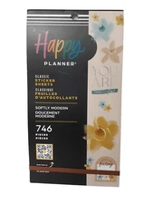 Happy Planner SOFTLY MODERN Value Pack Stickers - 746 Pieces, Junk Journaling
