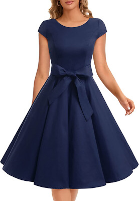 Dressystar Vintage 1950s Polka Dot and Solid Color Prom Dresses