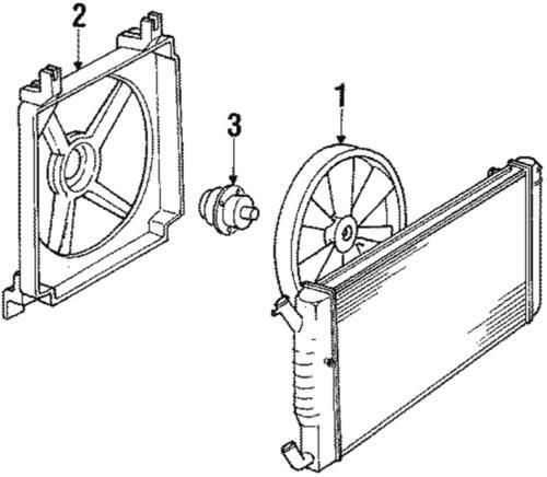 Soporte de ventilador para Chevrolet Beretta/Corsica LT 1987-1993 (N/P 22123863)