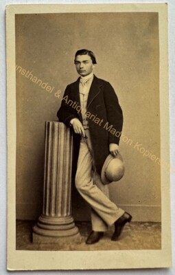 orig. CDV Foto Fotografie Bild alt Herr Mann Mode um 1860 Molas Toulouse