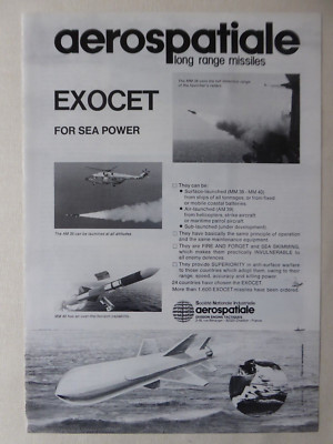1/1982 PUB AEROSPACE TAKTISCHES GERÄT EXOCET ANTI SHIP MISSILE + 1600 AD