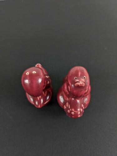 Pink Duck Salt and Pepper Shakers Pair Retro 40's 50's Pair Couple Kitchen - Picture 6 of 8