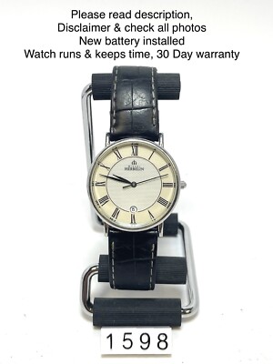 Michel Herbelin France Quartz Men's Watch Ref. 12443.2 New Battery