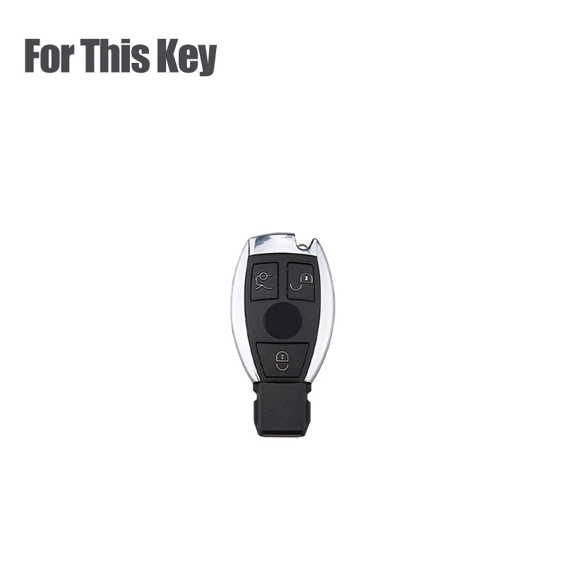 For Mercedes Benz A B C E S G SL SLK GLA GLK Genuine Leather Car Key Case Cover Foto 2 de 4