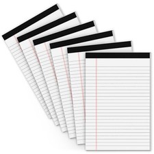 6 Pack 5x8 Inch Legal Notepads Ruled Writing Pads for Home Office School