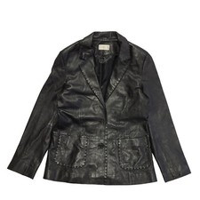 Platinum Vintage 80s Black Leather Jacket Uk Women's Size Large