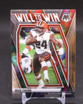 2021 Mosaic Football Nick Chubb Will To Win Insert #WW-10 Cleveland Browns