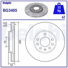 2x Bremsscheibe vorne für Opel Zafira A T98 B A05 Zafira-Zafira | 855901