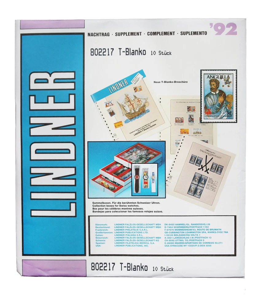 HOJAS LINDNER T-BLANKO diferentes acabados nuevas