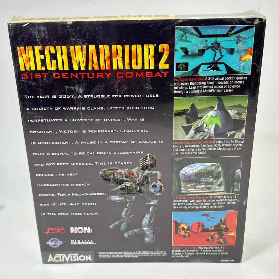 MechWarrior 2 PC Game Big Box Activision New Sealed Rare Shelf Grade Collectable - Image 4 of 4