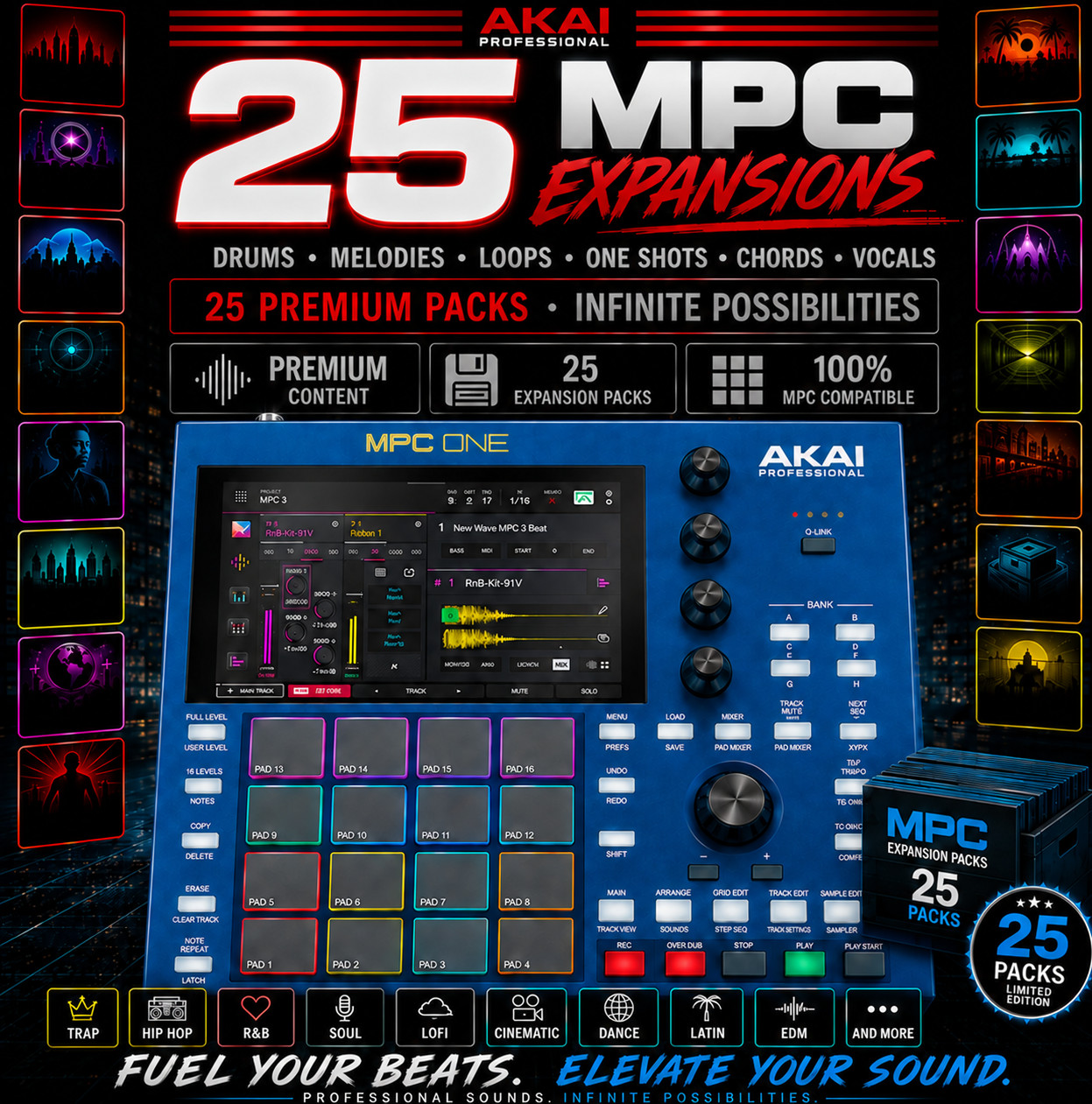 MPC 25 Expansions Packs on Jump Drive Plug Play Start Making Beats
