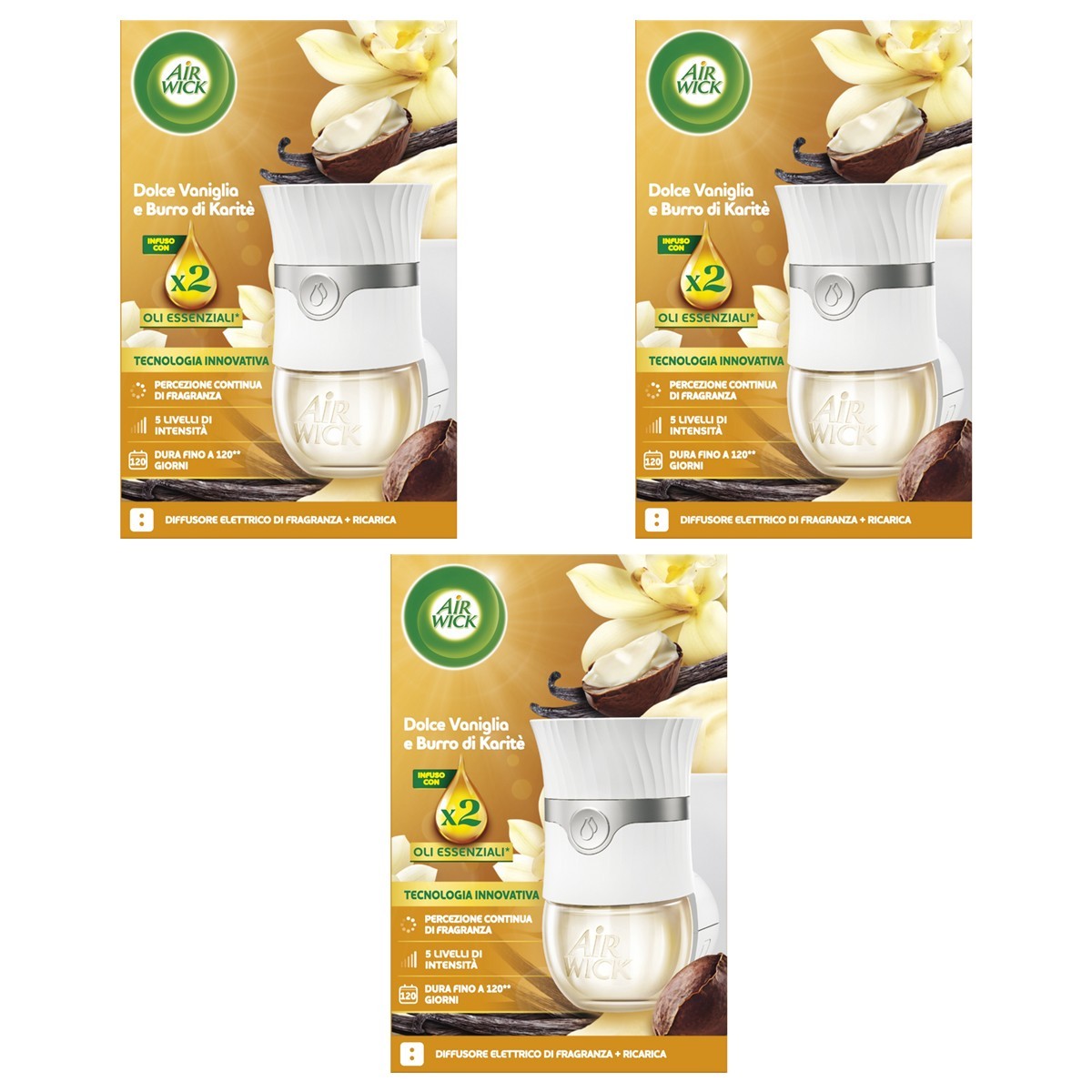 3pz Air Wick Diffusore Elettrico + Ricarica Vaniglia e Karitè 19ml Offerta - 4