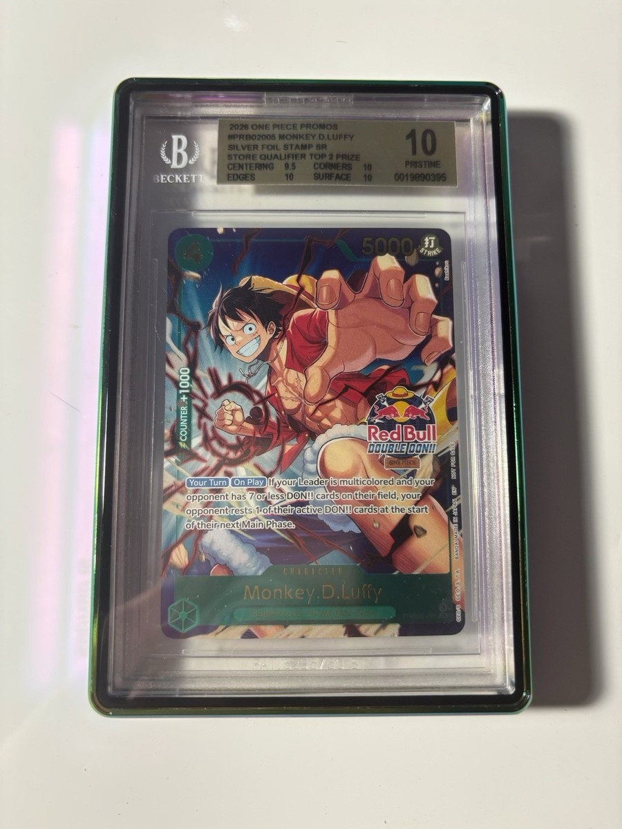 BGS10 モンキー・D・ルフィ プレリリース海外大会 WINNERプロモ 英語 BGS 10 Pristine English Monkey.D.Luffy Red Bull Exclusive Winner