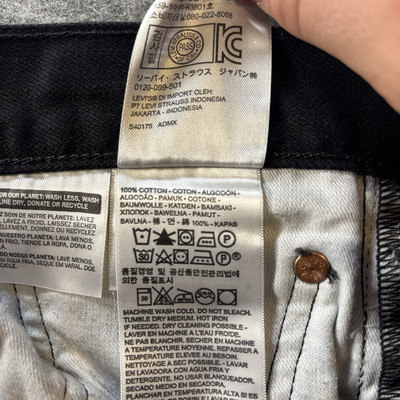 Levis 501 XX Button Fly Black Denim Jeans Mens 34x30 Distressed