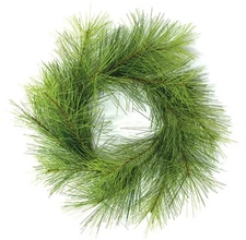6-1/2" Stone Pine Candle Ring Wreath
