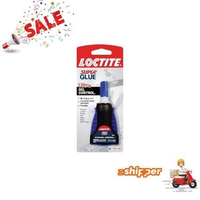 Loctite Super Glue Ultra Gel Control, Clear, 0.14 fl oz Bottle, 1 Pack